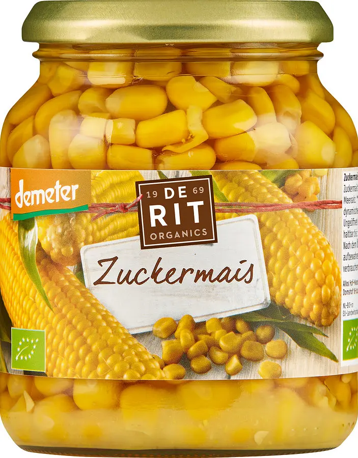 Zuckermais ohne Zuckerzusatz Demeter
