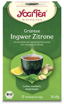Tee Yogi Grüntee Ingwer Zitrone Bio
