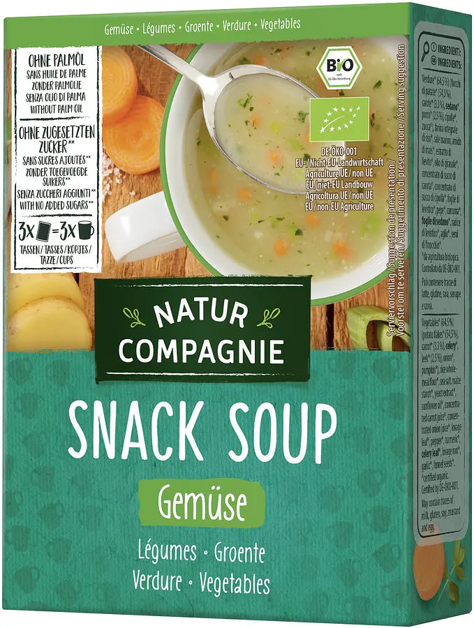 Suppe Natur Compagnie Snack Soup Gemüsesuppe Bio
