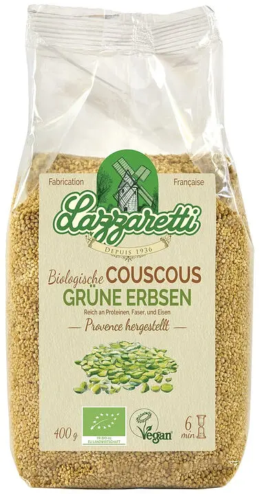 Couscous Lazzaretti Grüne Erbsen Bio