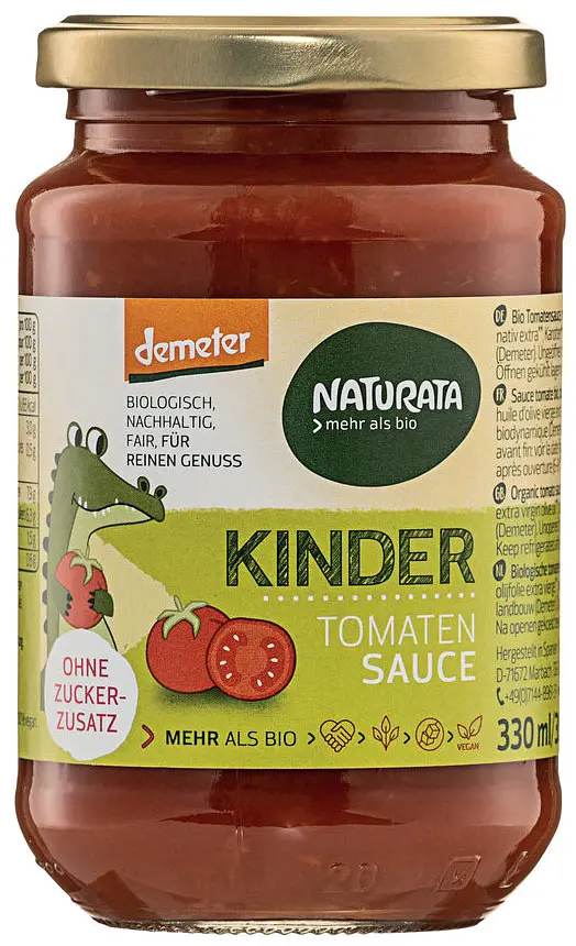 Tomatensauce Kinder ohne Zuckerzusatz Demeter