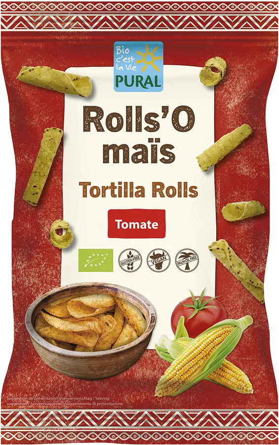 Chips Mais Rolls Tomate Glutenfrei Bio