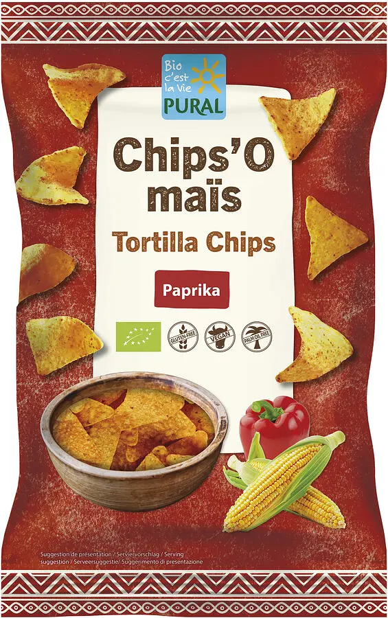 Chips Mais Paprika Glutenfrei Bio