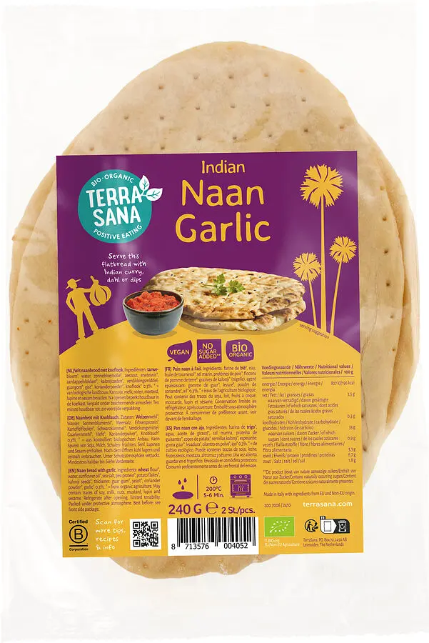 Indisches Naan KNOBLAUCH Bio
