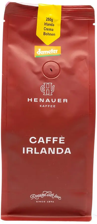 Kaffee Caffè Irlanda CREMA Bohnen Henauer Demeter