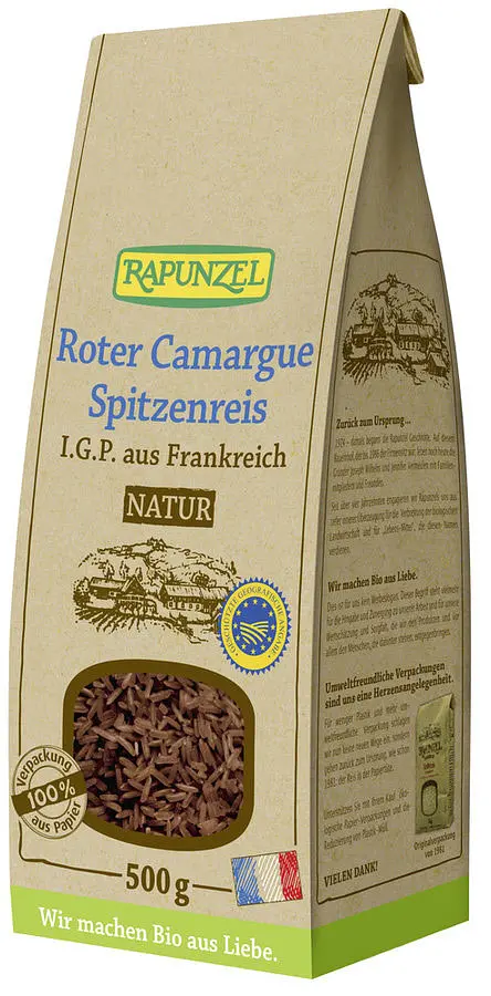 Reis Roter Camargue Spitzenreis Natur Bio