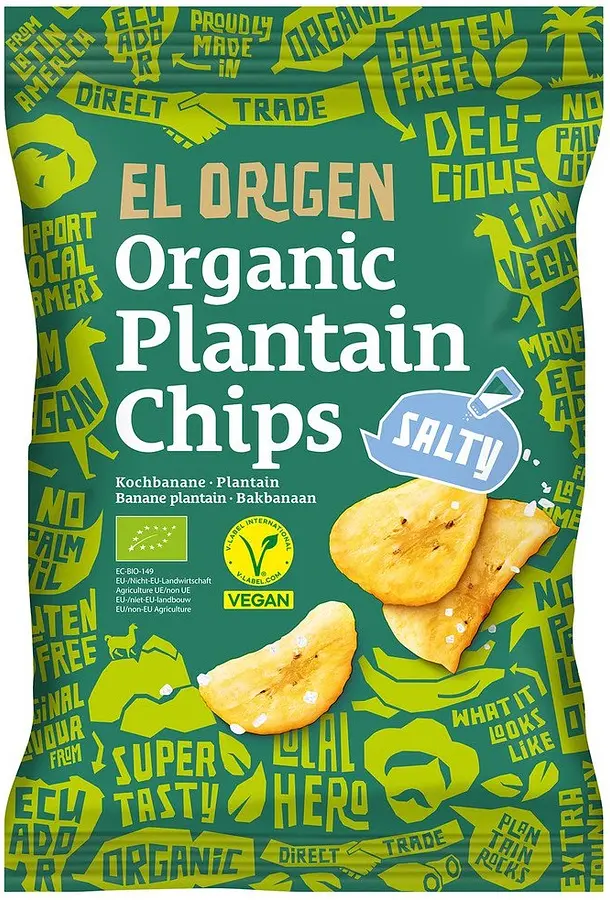 Kochbananen Chips Plantain Salty Bio