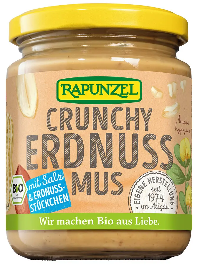 Erdnussmus Crunchy mit Salz Bio