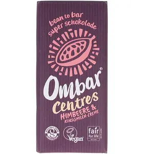 Ombar Centres Schokolade Kokosmilch & Himbeere Bio, 70 g
