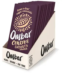 Ombar Centres Schokolade Kokosmilch & Himbeere Bio, 70 g