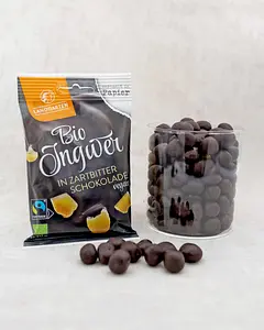 Ingwer in Zartbitter-Schokolade Bio, 70 g