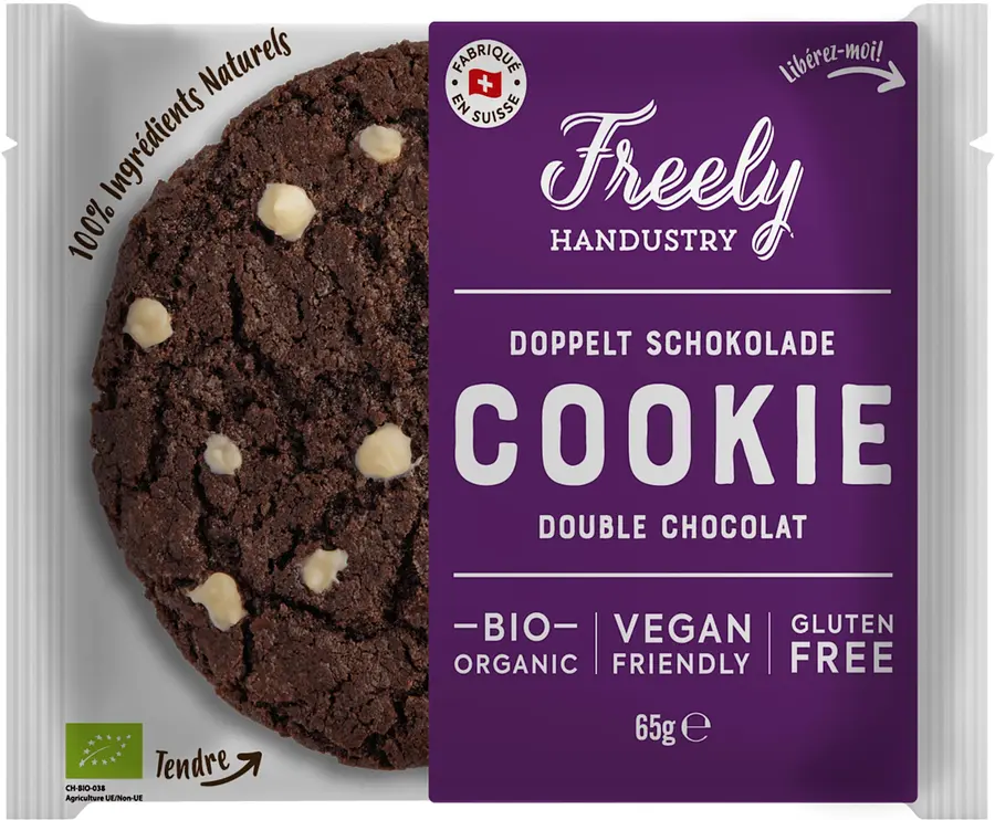 Freely Cookie Double Chocolat Glutenfreie Kekse Vegan Bio