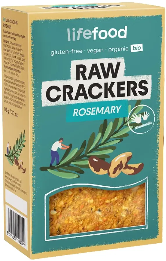 Life Crackers Rosmarin Glutenfrei RAW Bio