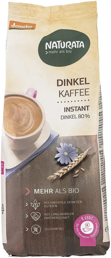 Dinkelkaffee Instant Koffeinfrei Nachfüllbeutel Demeter