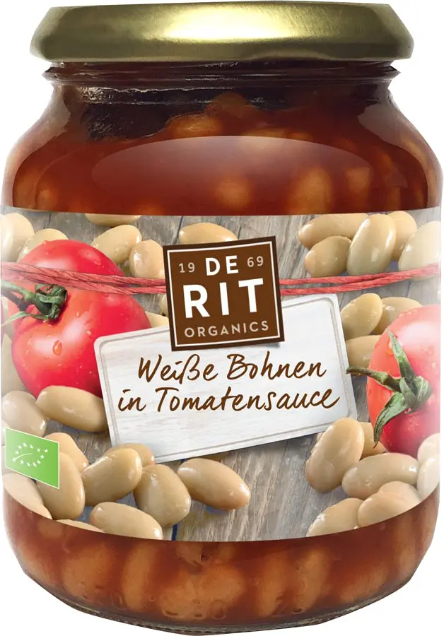 DeRit Weisse Bohnen in Tomaten Sauce Bio