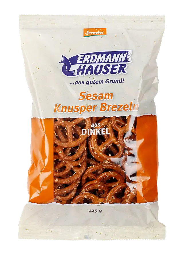 Erdmannhauser Dinkel Knusper Brezel Sesam Demeter