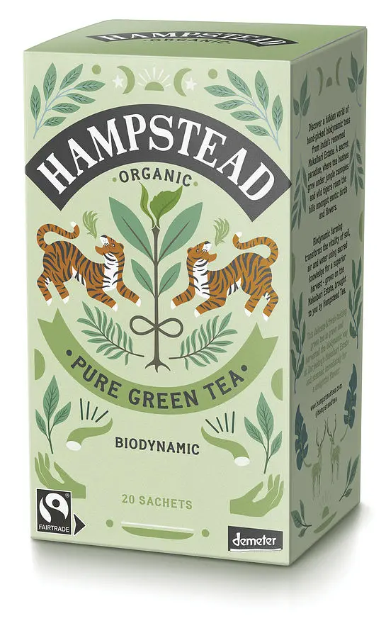 Hampstead Grüntee Pur Teebeutel Demeter