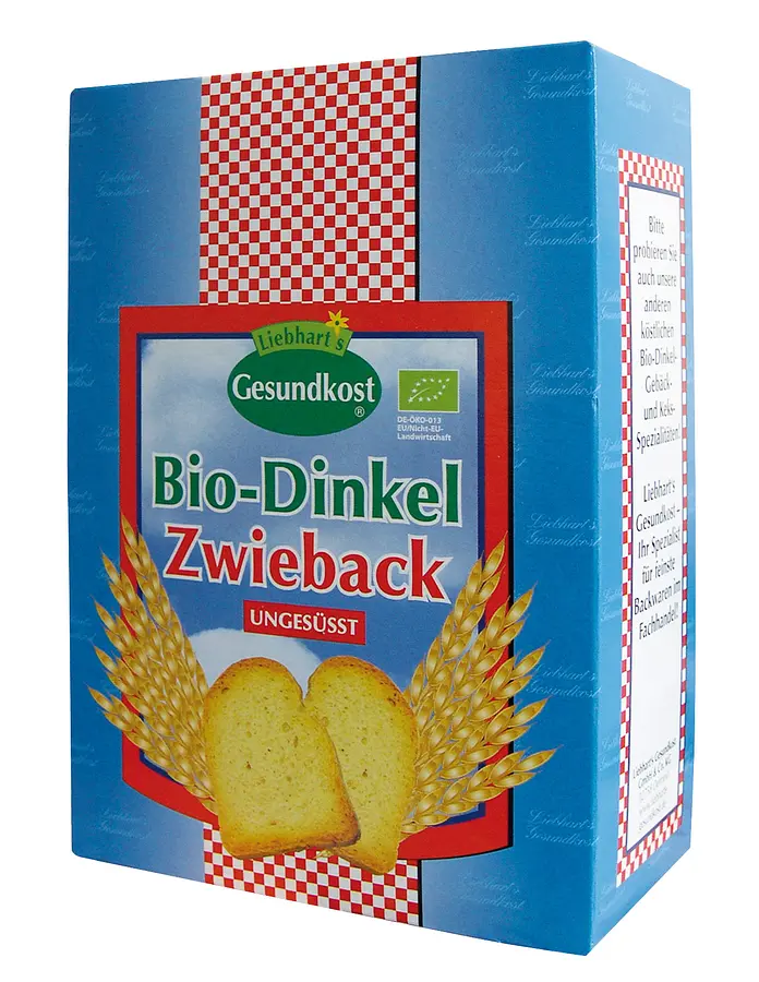 Liebhart's Dinkel Zwieback ungesüsst Bio vegan