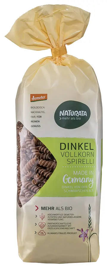 Naturata Dinkel Spirelli Vollkorn Demeter