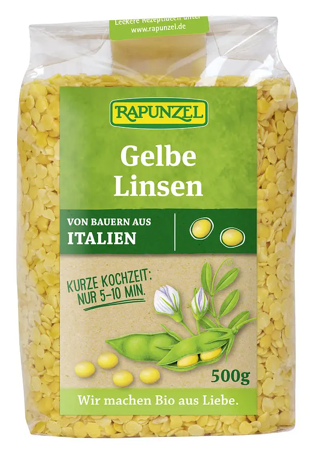 Rapunzel Linsen gelb EU 500g Bio