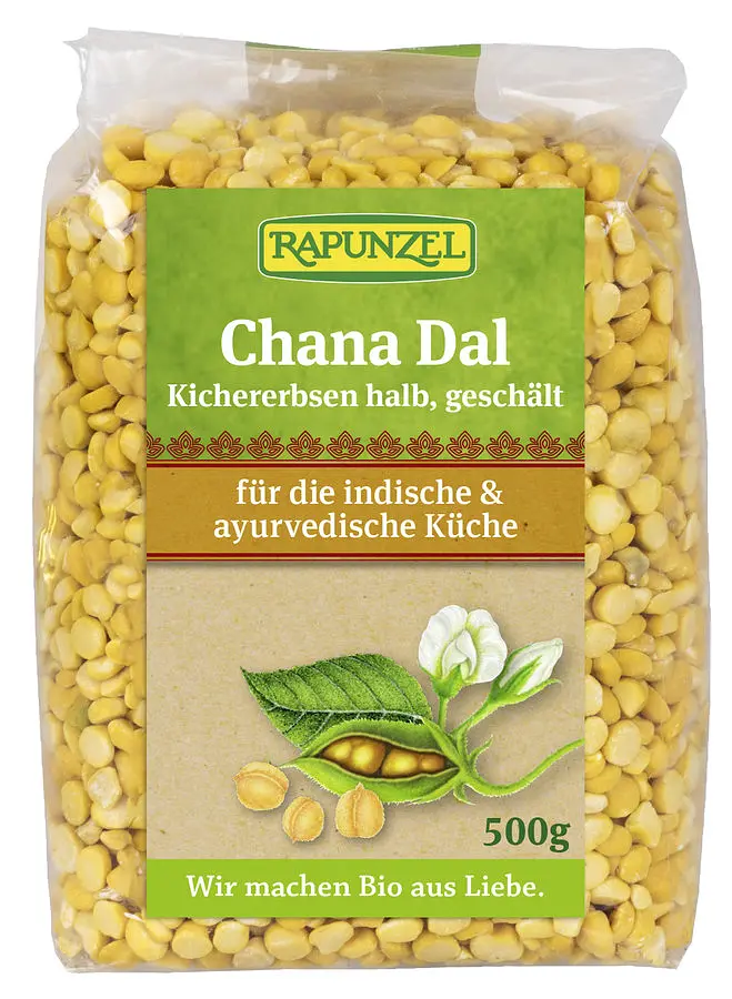 Rapunzel Chana Dal Kichererbsen halb EU Bio