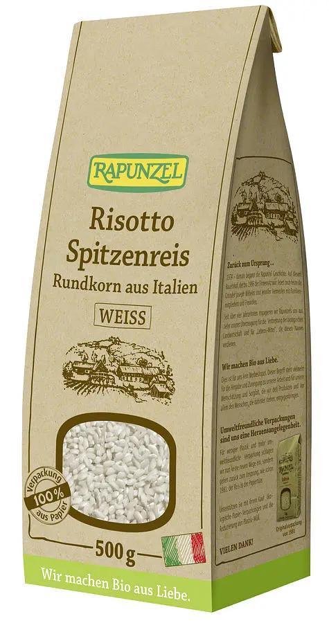 Rapunzel Risotto Spitzenreis Rundkorn weiss 500g Bio