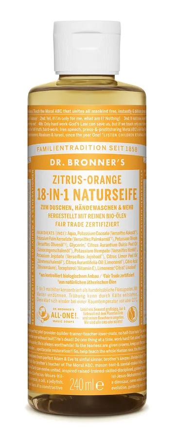 Dr. Bronners Liquid Soap Citrus-Orange