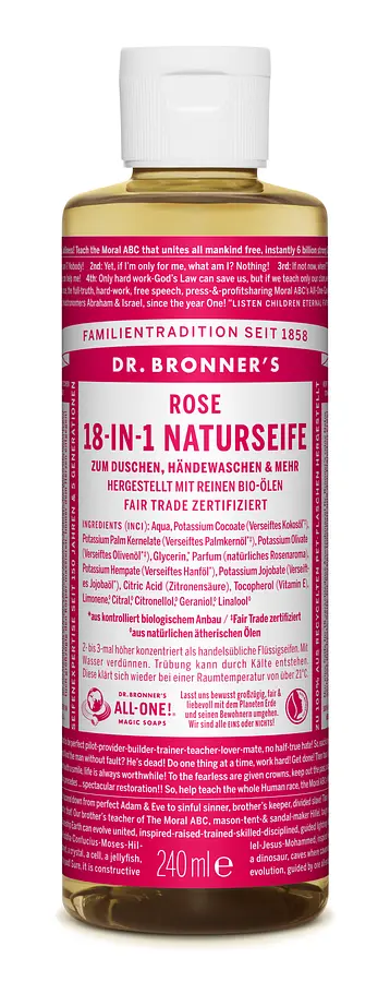Dr. Bronners Liquid Soap Rose