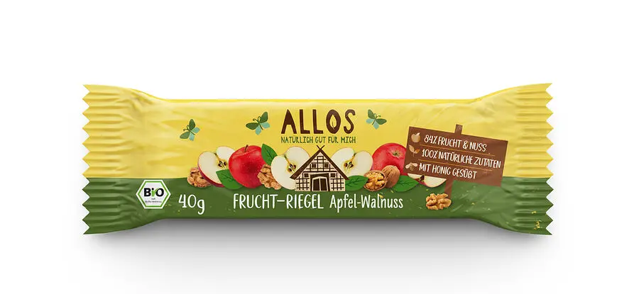 Allos Fruchtschnitte Apfel-Walnuss Bio