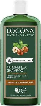 Logona Farbreflex Shampoo Braun-Schwarz Bio-Haselnuss