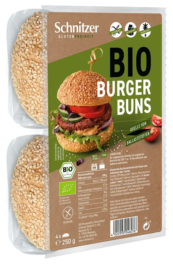 Schnitzer Hamburger Buns Bio gf