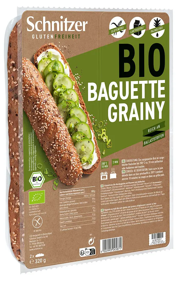 Schnitzer zAufb Baguette Grainy Bio gf