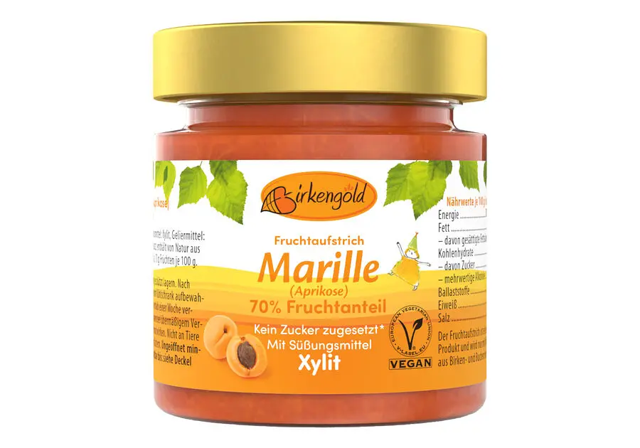 Birkengold Konfi Marille Aprikose konv vegan