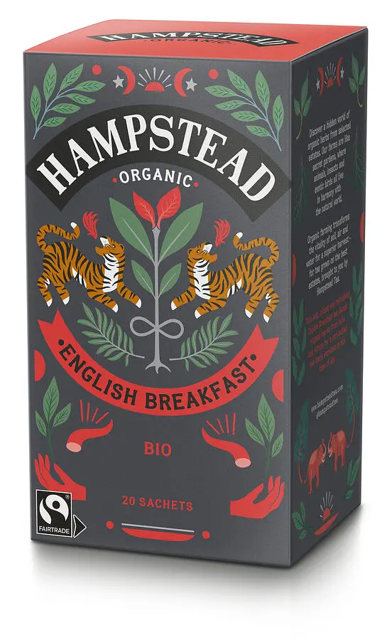 Hampstead Schwarztee English Breakfast Teebeutel Bio