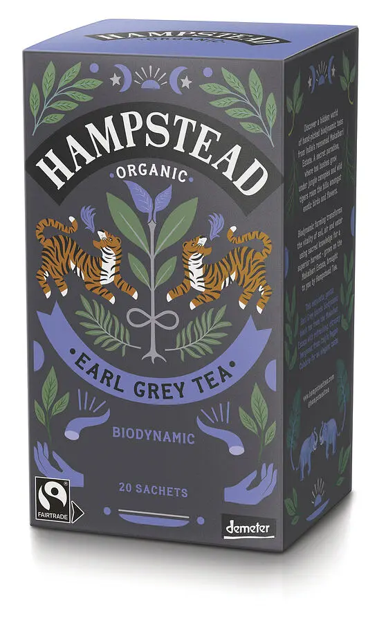 Hampstead Schwarztee Earl Grey Teebeutel Demeter