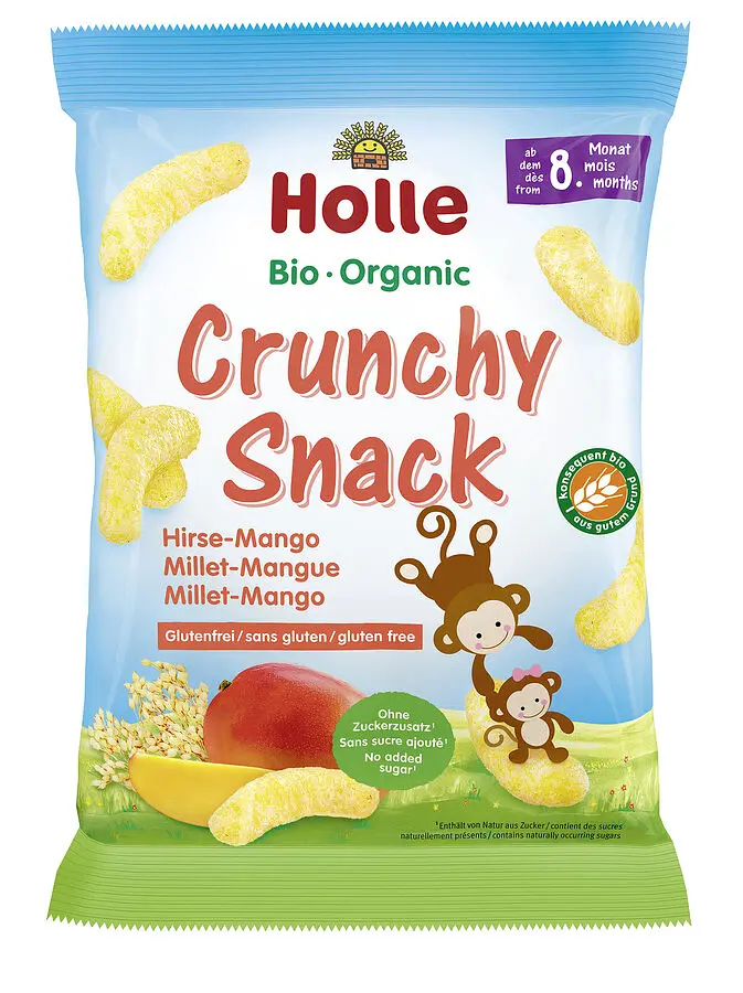 Holle Crunchy Snack Hirse Mango Bio