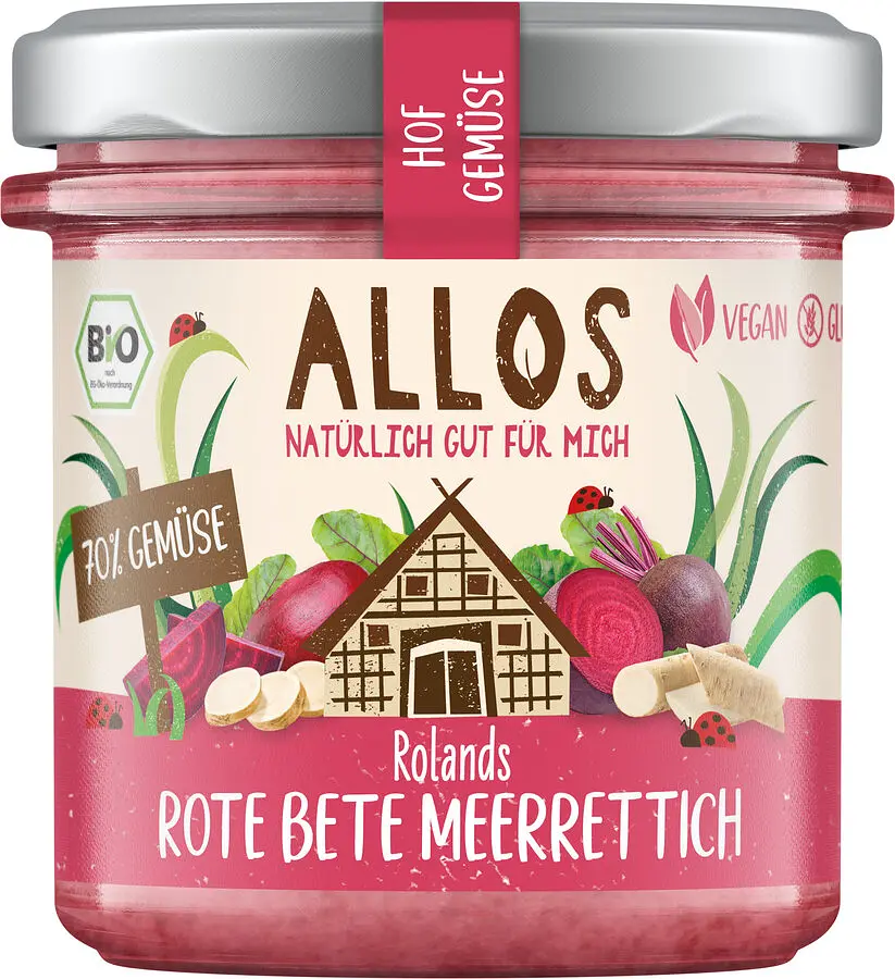 Allos Hof Gemüse Rote Bete-Meerrettich Bio vegan